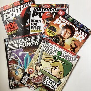Bundle of 5 Vintage Nintendo Power Magazines Video Games